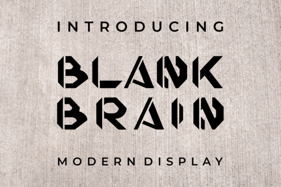 Blank Brain: A Bold Display Typeface for Modern Web Design