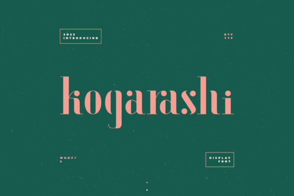 Kogarashi: A Whimsical Display Font for Creative Web Design