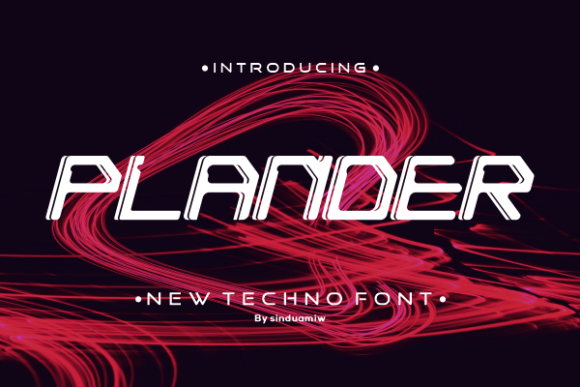 Plander – A Modern Techno Display Font for Digital Design