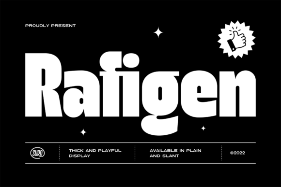 Rafigen: A Thick Playful Display Typeface for Makers