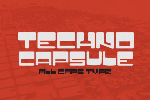 Techno Capsule: A Bold Display Font for Creative Projects